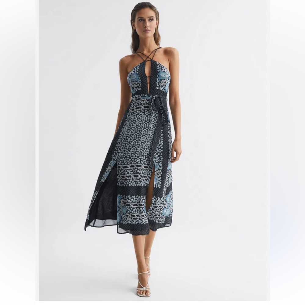 Reiss floral midi dress